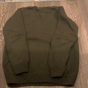 Green Handwoven Authentic Iranian Wool Sweater